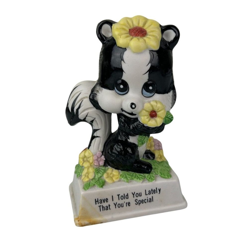 Russ Berrie Skunk Ceramic VTG Figure Have I Told You Lately You're Special READ